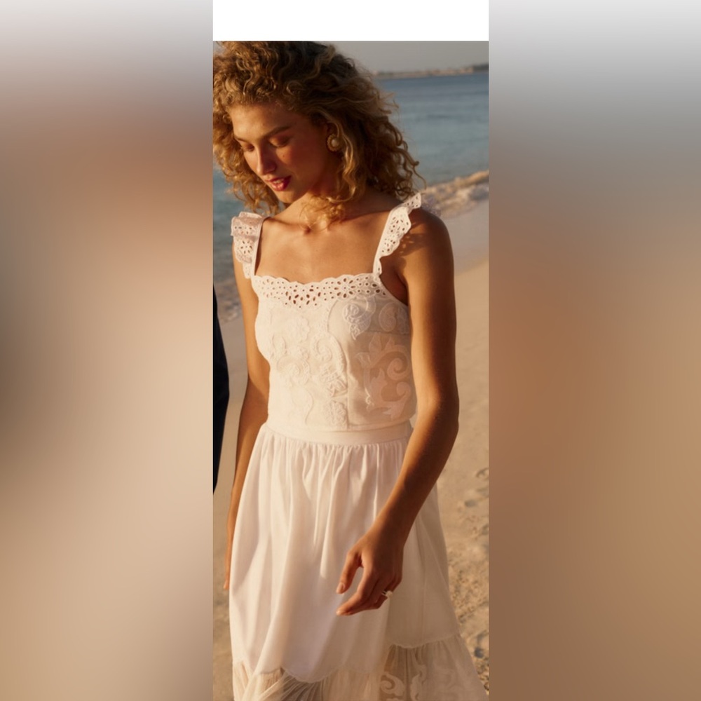 Abercrombie & Fitch white eyelet set - top and maxi skirt